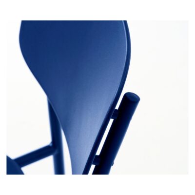 kobaltblauwe metalen eetkamerstoelen Elin set van 4 afbeelding 2