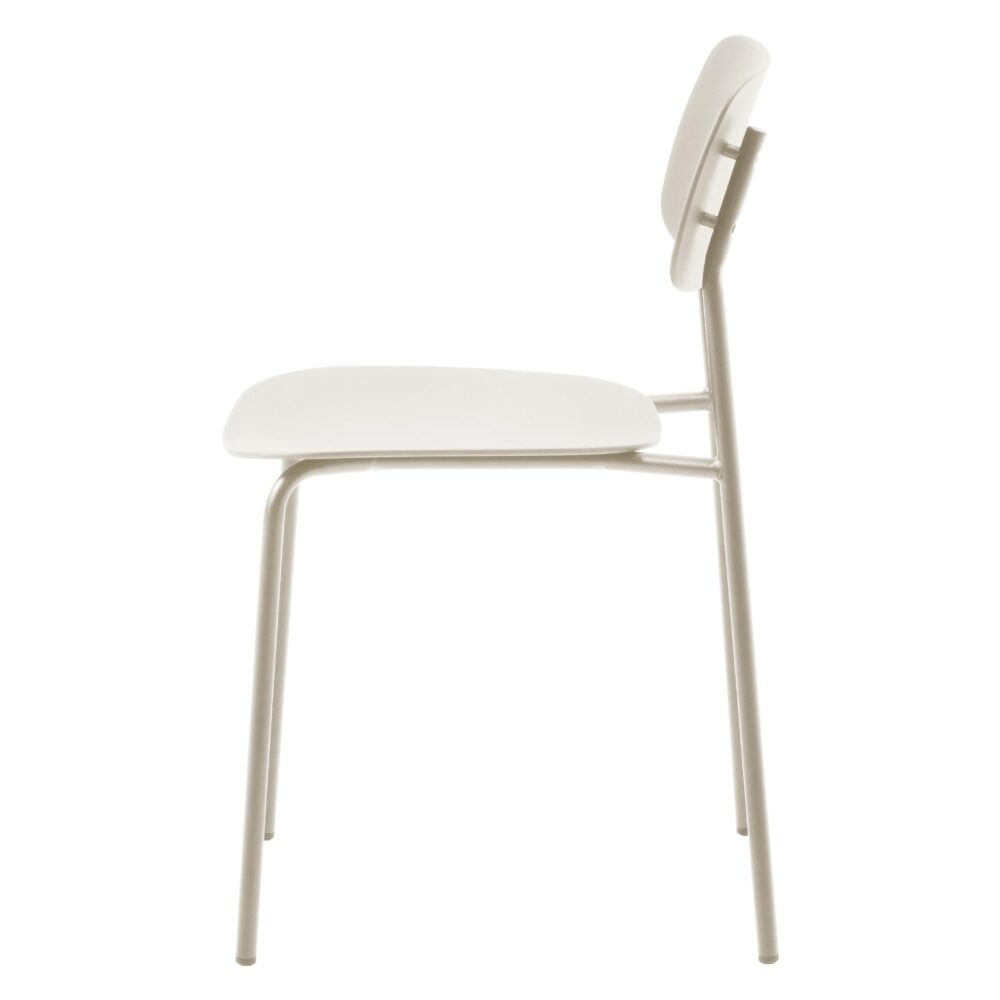 greige metalen eetkamerstoelen Elin set van 4 afbeelding 5