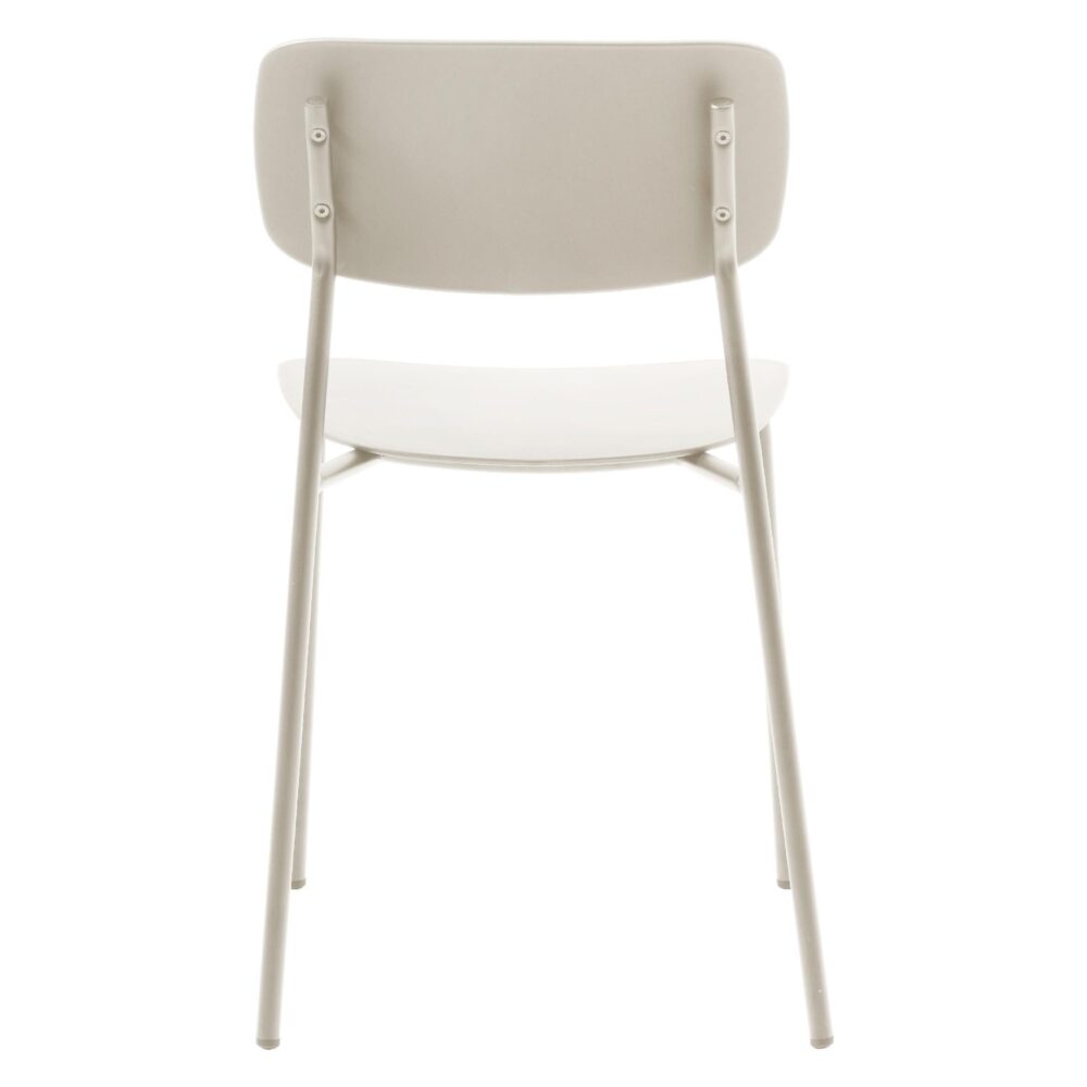 greige metalen eetkamerstoelen Elin set van 4 afbeelding 3