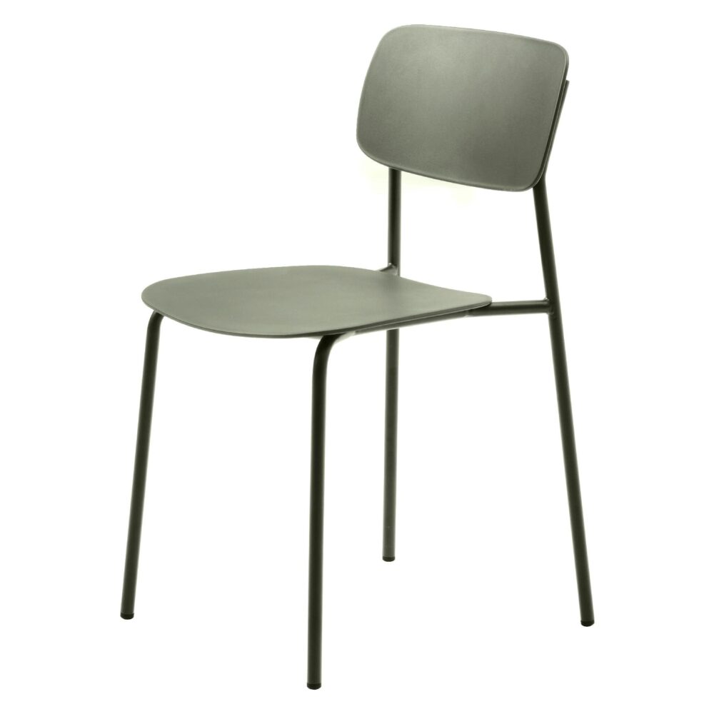 olijfgroene metalen eetkamerstoelen Elin afbeelding 6