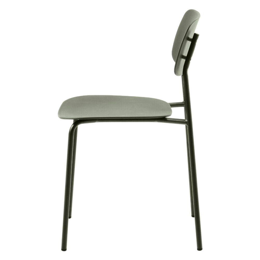 olijfgroene metalen eetkamerstoelen Elin afbeelding 5