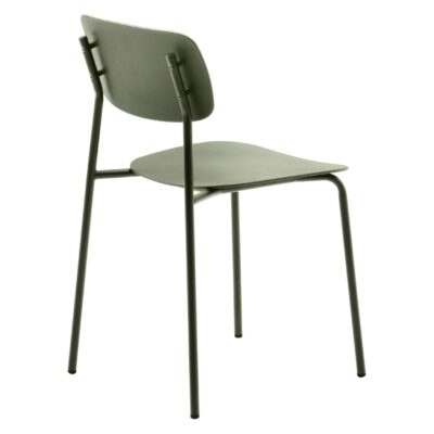 olijfgroene metalen eetkamerstoelen Elin afbeelding 4