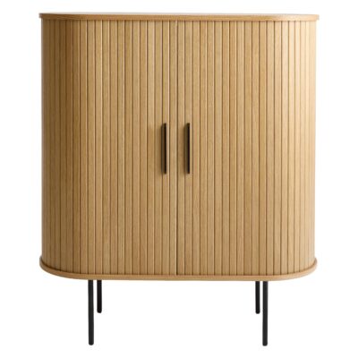 barkast Nova eikenfineer met schuifdeuren afbeelding 1