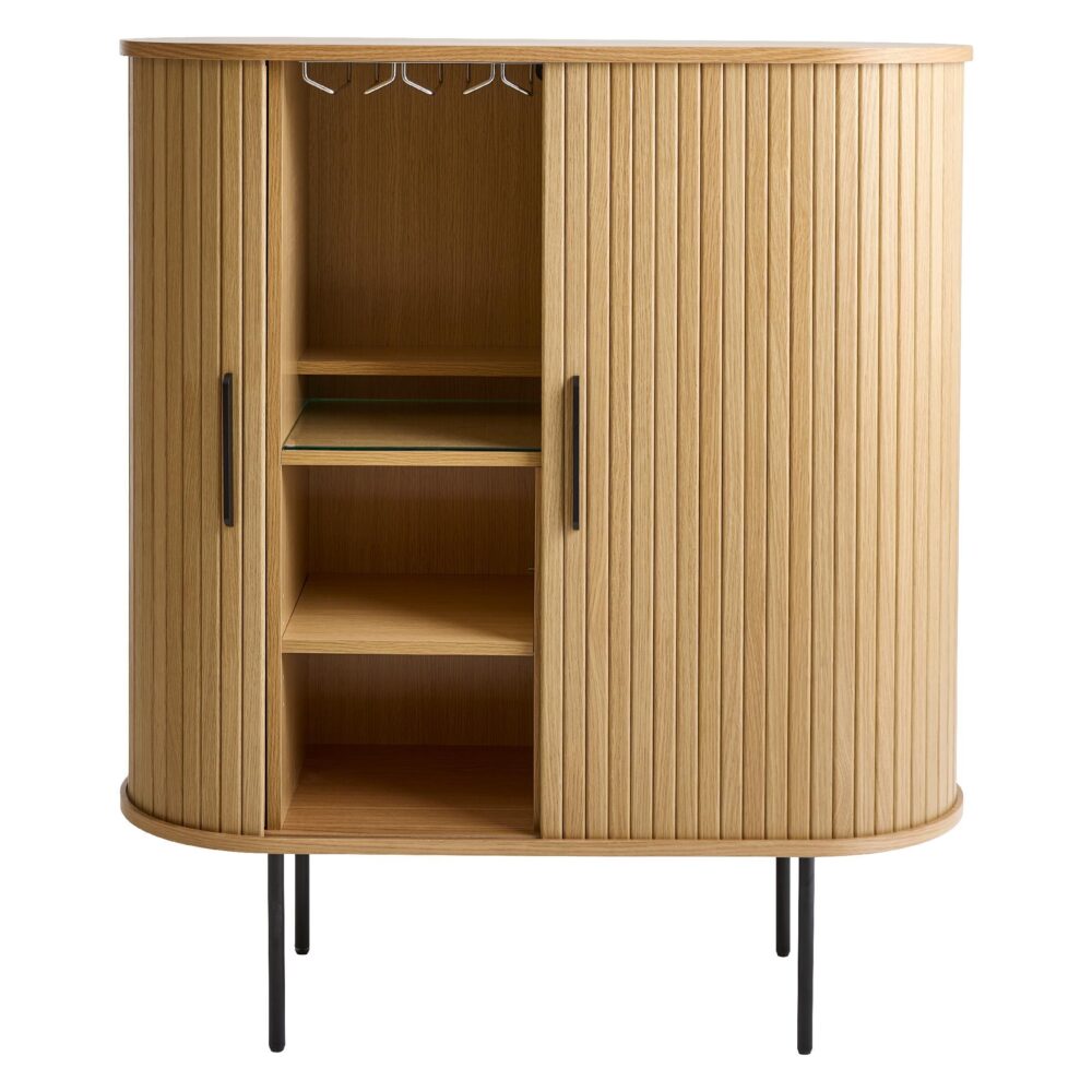 barkast Nova eikenfineer met schuifdeuren afbeelding 4