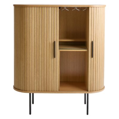 barkast Nova eikenfineer met schuifdeuren afbeelding 3