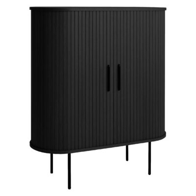 zwarte barkast Nova met schuifdeuren afbeelding 3