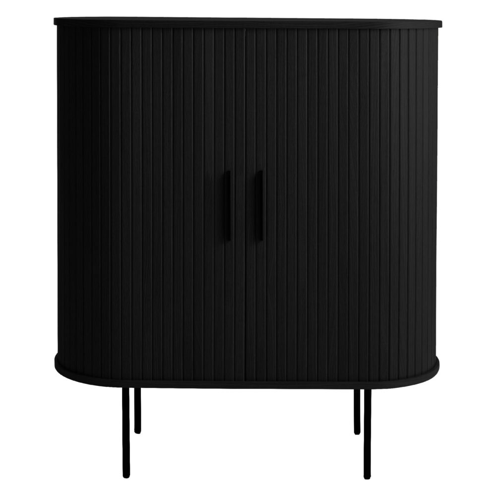 zwarte barkast Nova met schuifdeuren afbeelding 1