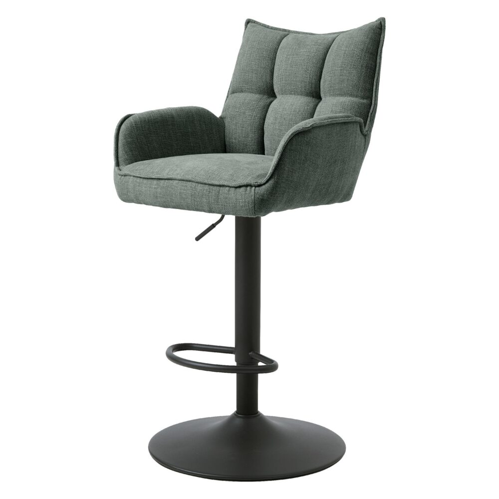 verstelbare barkruk Nena bosgroen met armleuning afbeelding 3