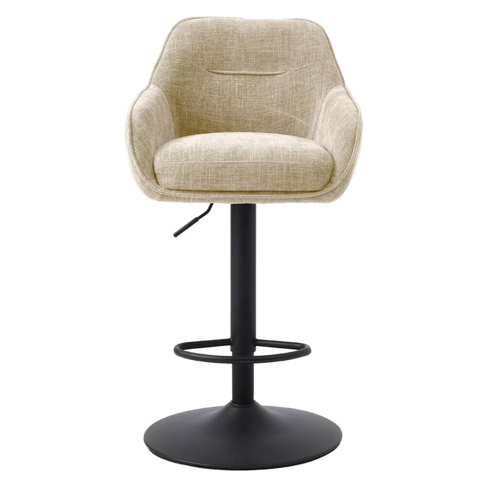 verstelbare barkrukken Mavi linnen set van 2 afbeelding 1