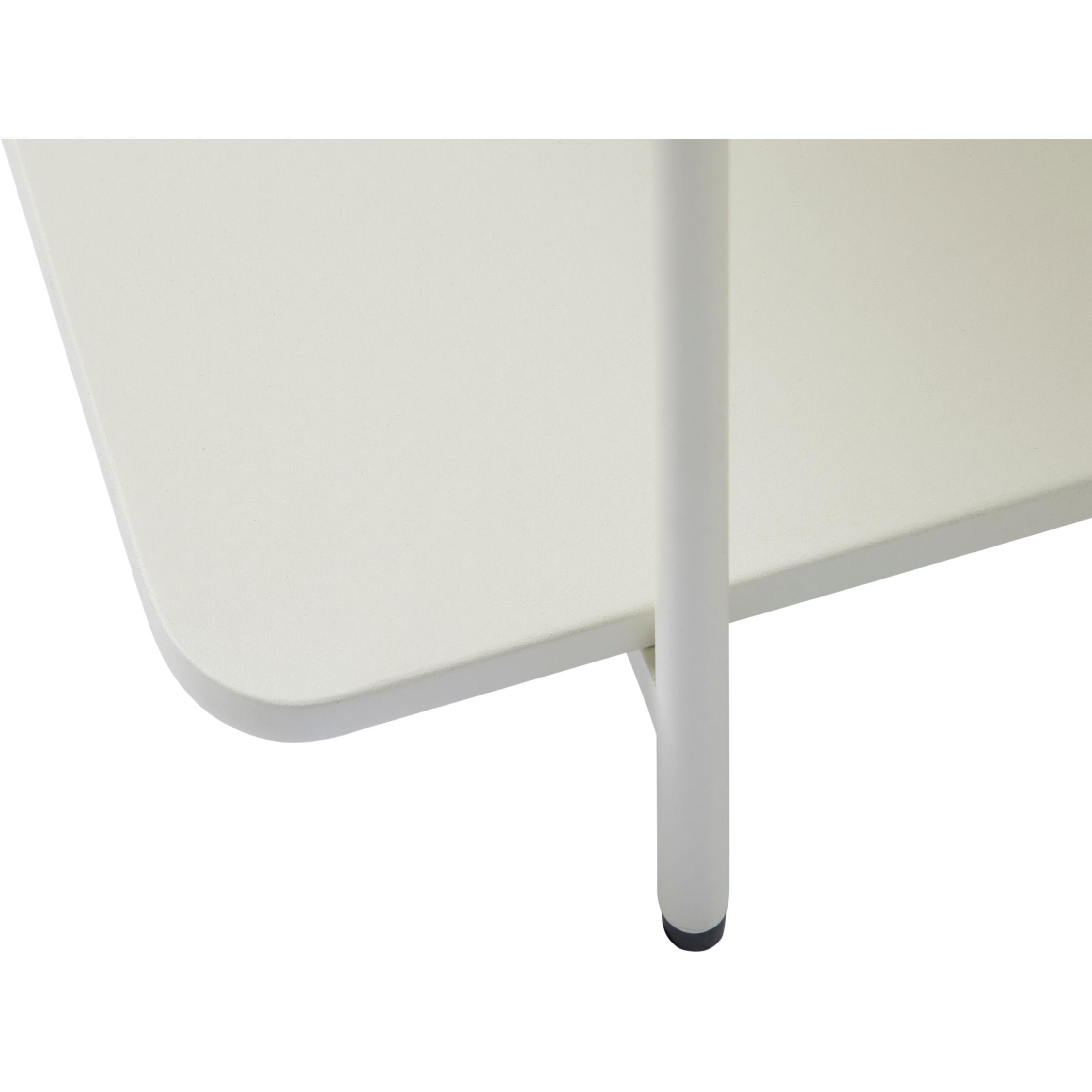 witte vierkante salontafel met onderblad afbeelding 5