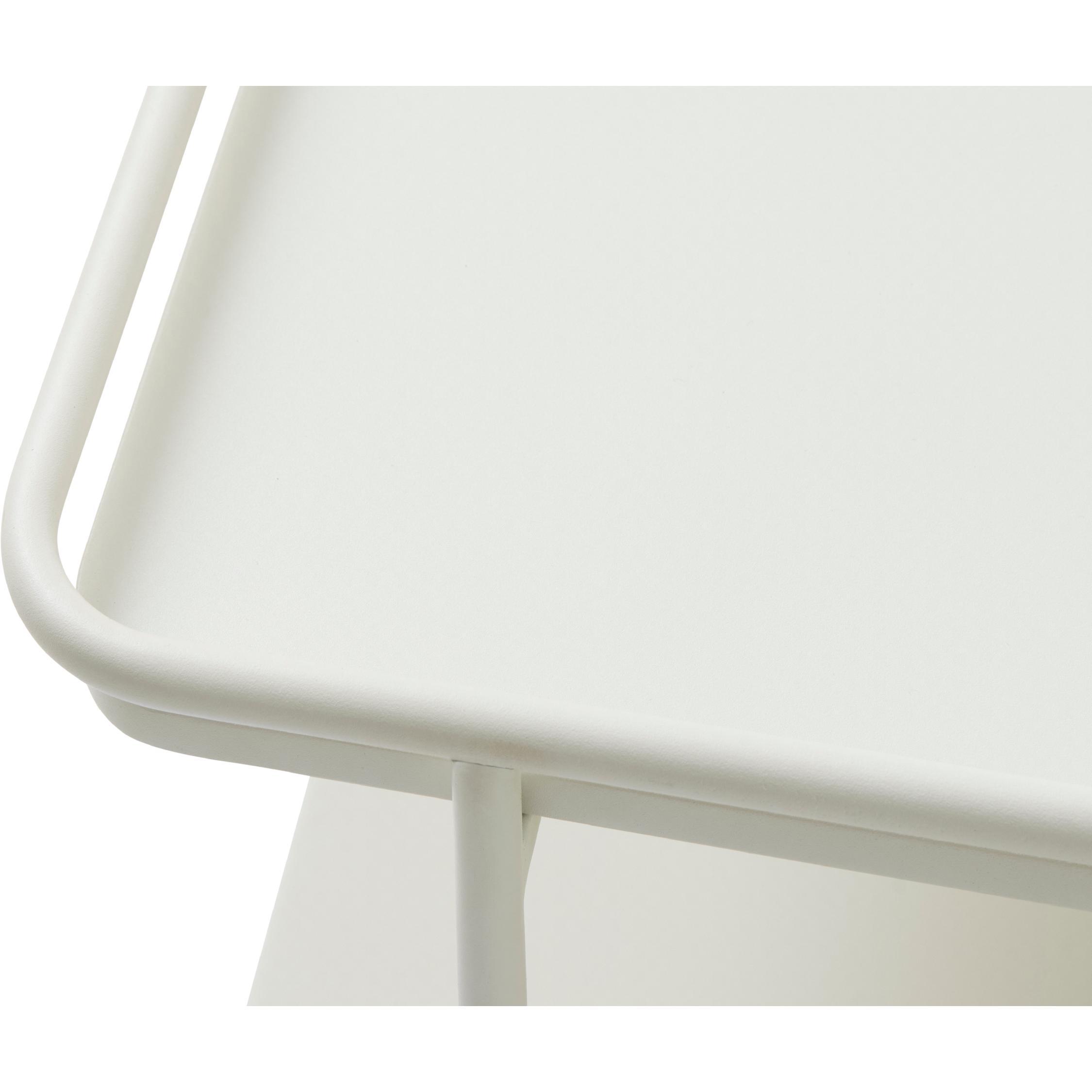 witte vierkante salontafel met onderblad afbeelding 3