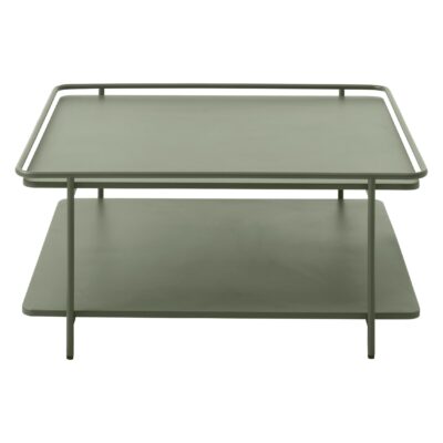 olijfgroene metalen salontafel 75x75 afbeelding 1