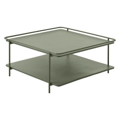olijfgroene metalen salontafel 75x75 afbeelding 2