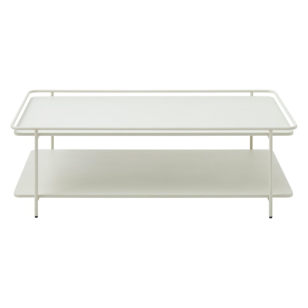 Nest of Nora metalen salontafel wit met onderblad afbeelding 1