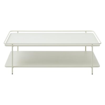 Nest of Nora metalen salontafel wit met onderblad afbeelding 1