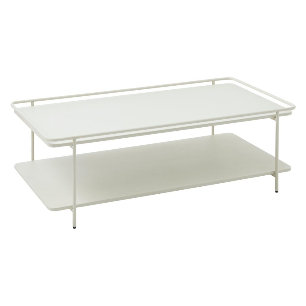 Nest of Nora metalen salontafel wit met onderblad afbeelding 2