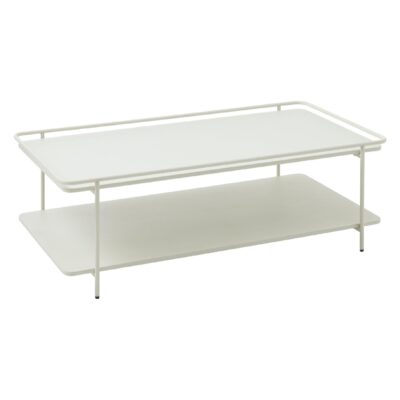 Nest of Nora metalen salontafel wit met onderblad afbeelding 2