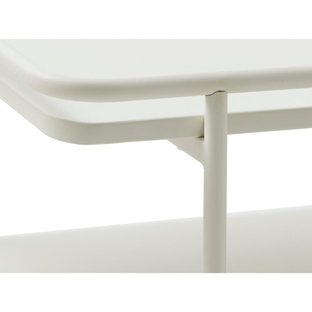 Nest of Nora metalen salontafel wit met onderblad afbeelding 4