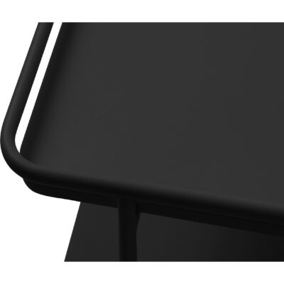 zwarte metalen salontafel met onderblad afbeelding 5