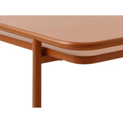 terracotta metalen bijzettafel vierkant afbeelding 4