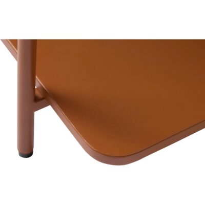 terracotta metalen bijzettafel vierkant afbeelding 3