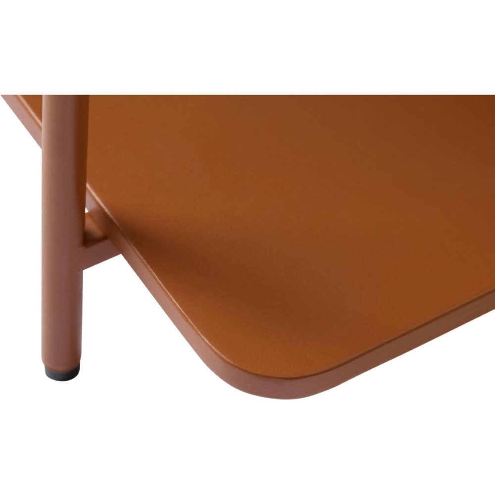 terracotta metalen bijzettafel vierkant afbeelding 3