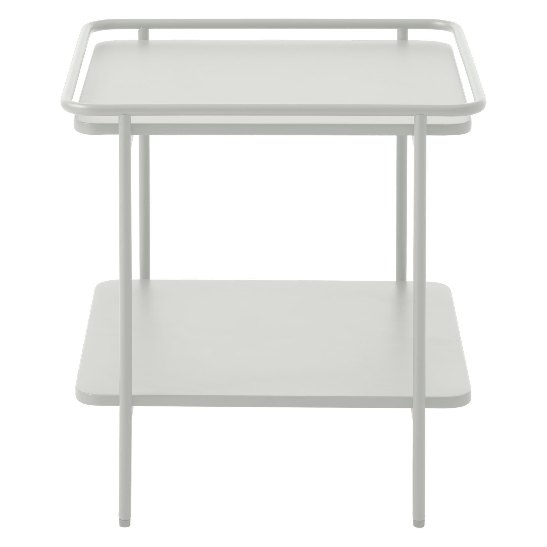 witte metalen vierkante bijzettafel 45x45 afbeelding 1