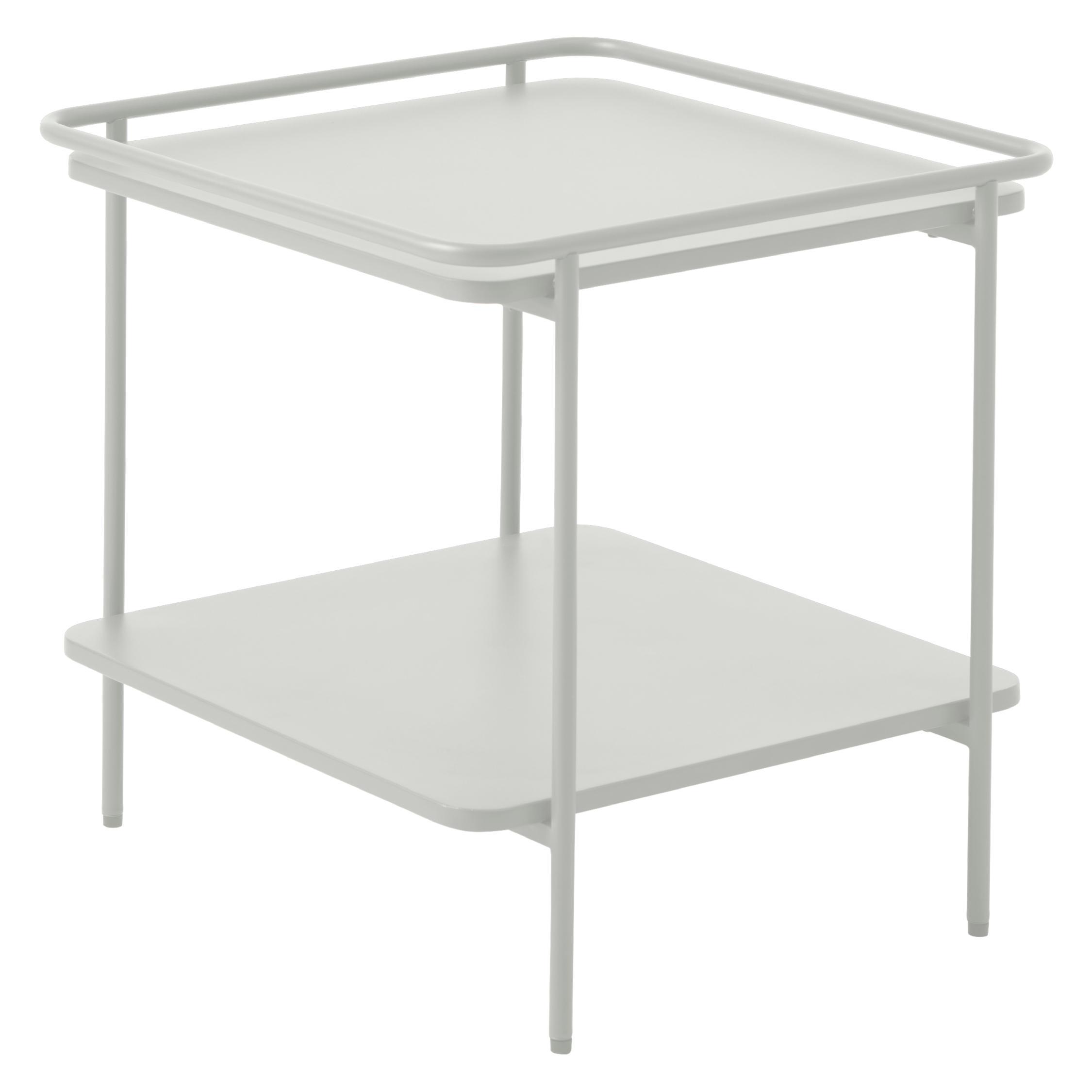 witte metalen vierkante bijzettafel 45x45 afbeelding 2