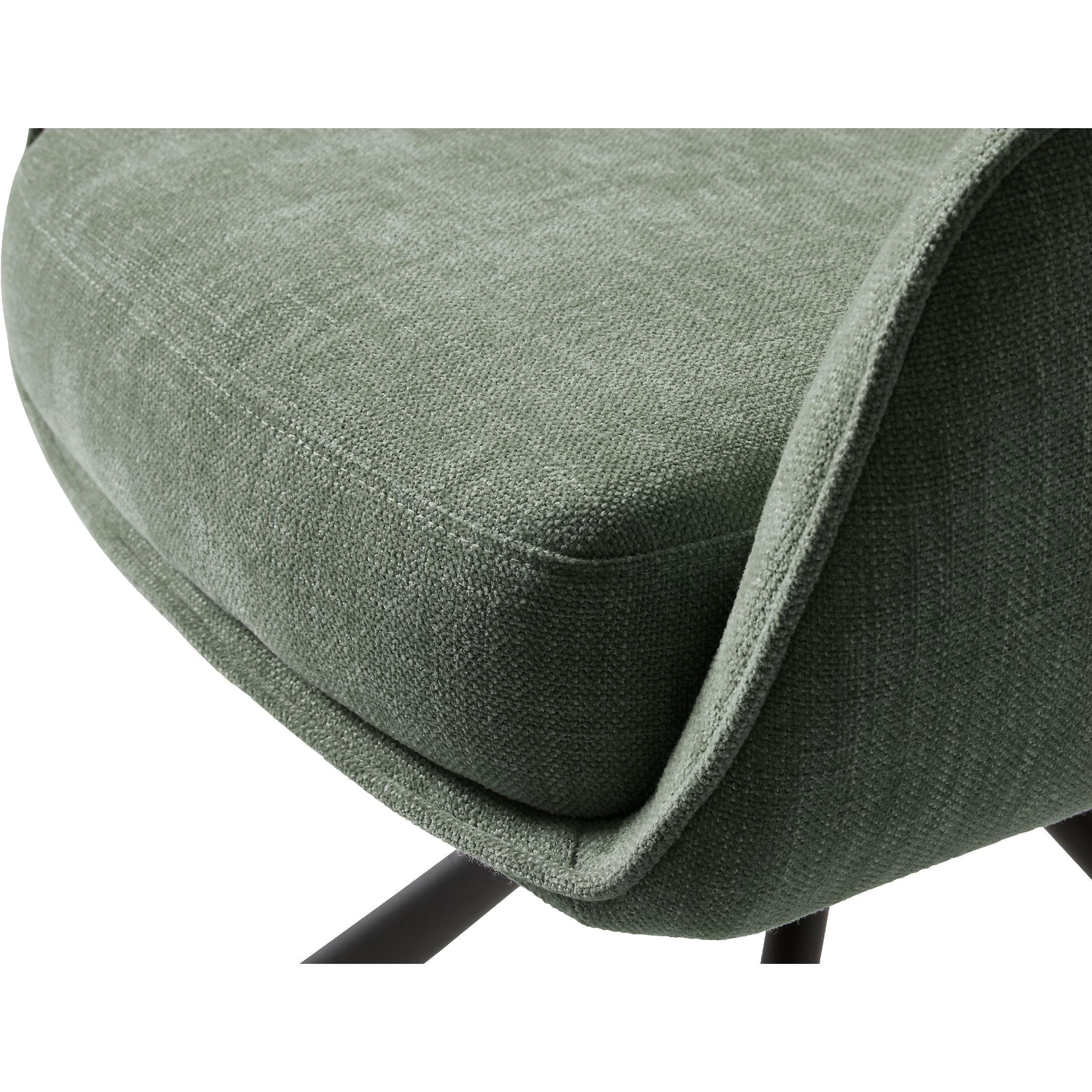 draaibare eetkamerstoelen met armleuningen bosgroen chenille Kavo afbeelding 6