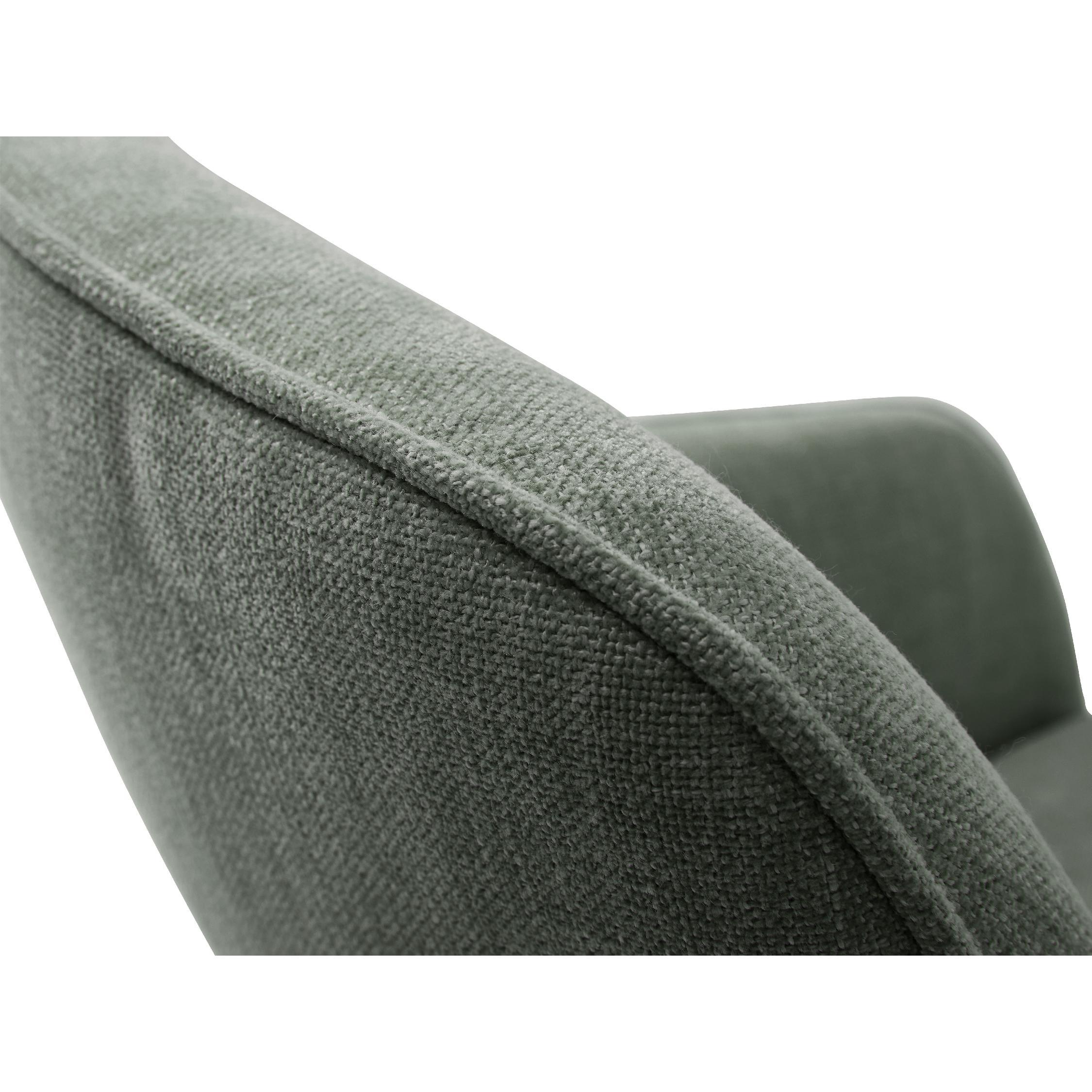 draaibare eetkamerstoelen met armleuningen bosgroen chenille Kavo afbeelding 7