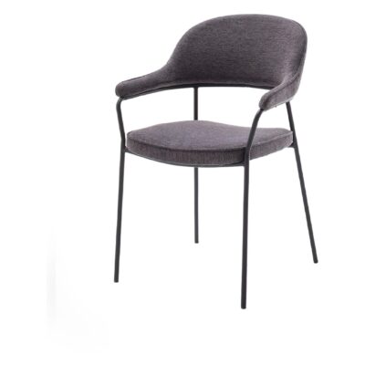 donkergrijze eetkamerstoelen Otis met armleuningen afbeelding 1