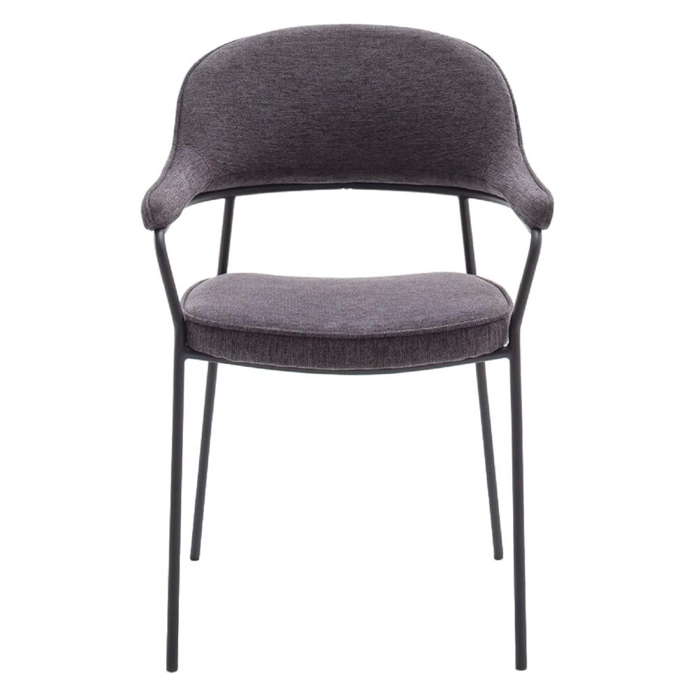 donkergrijze eetkamerstoelen Otis met armleuningen afbeelding 2