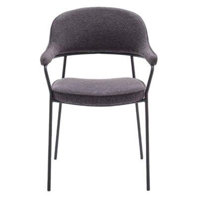donkergrijze eetkamerstoelen Otis met armleuningen afbeelding 2