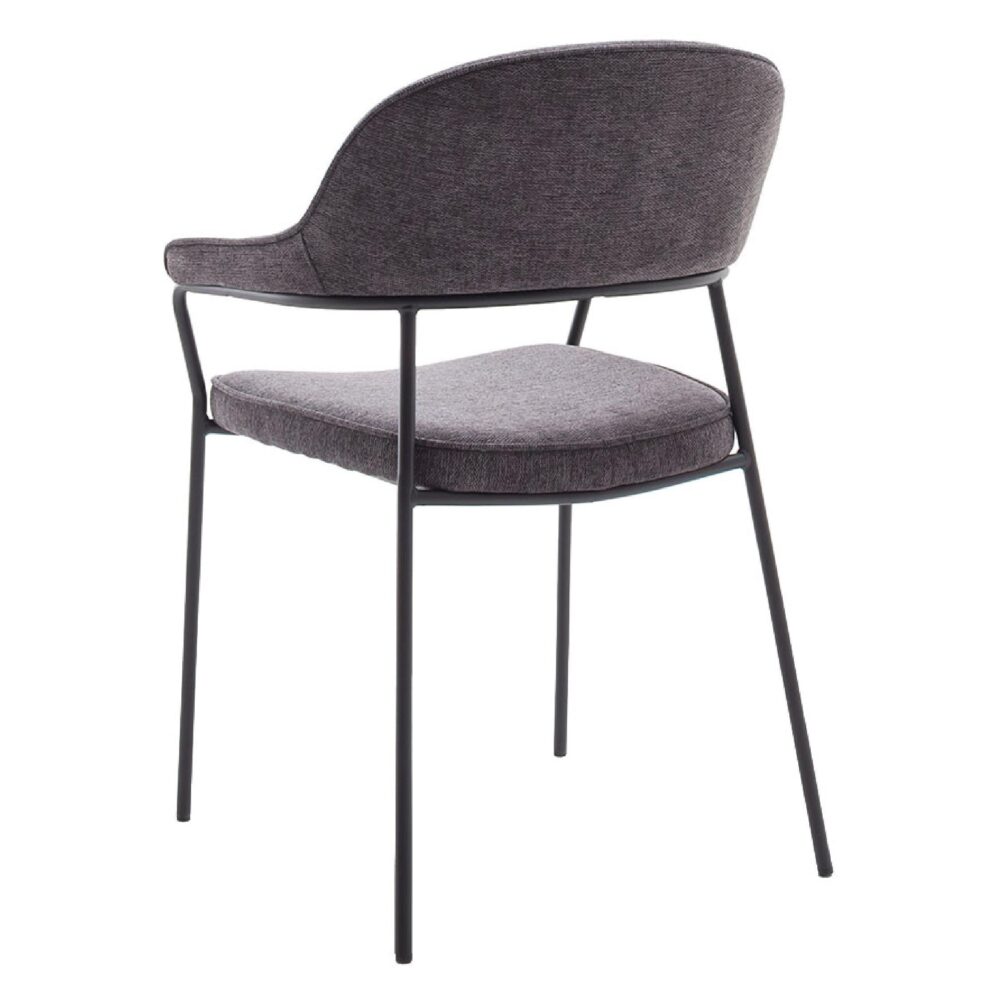 donkergrijze eetkamerstoelen Otis met armleuningen afbeelding 5