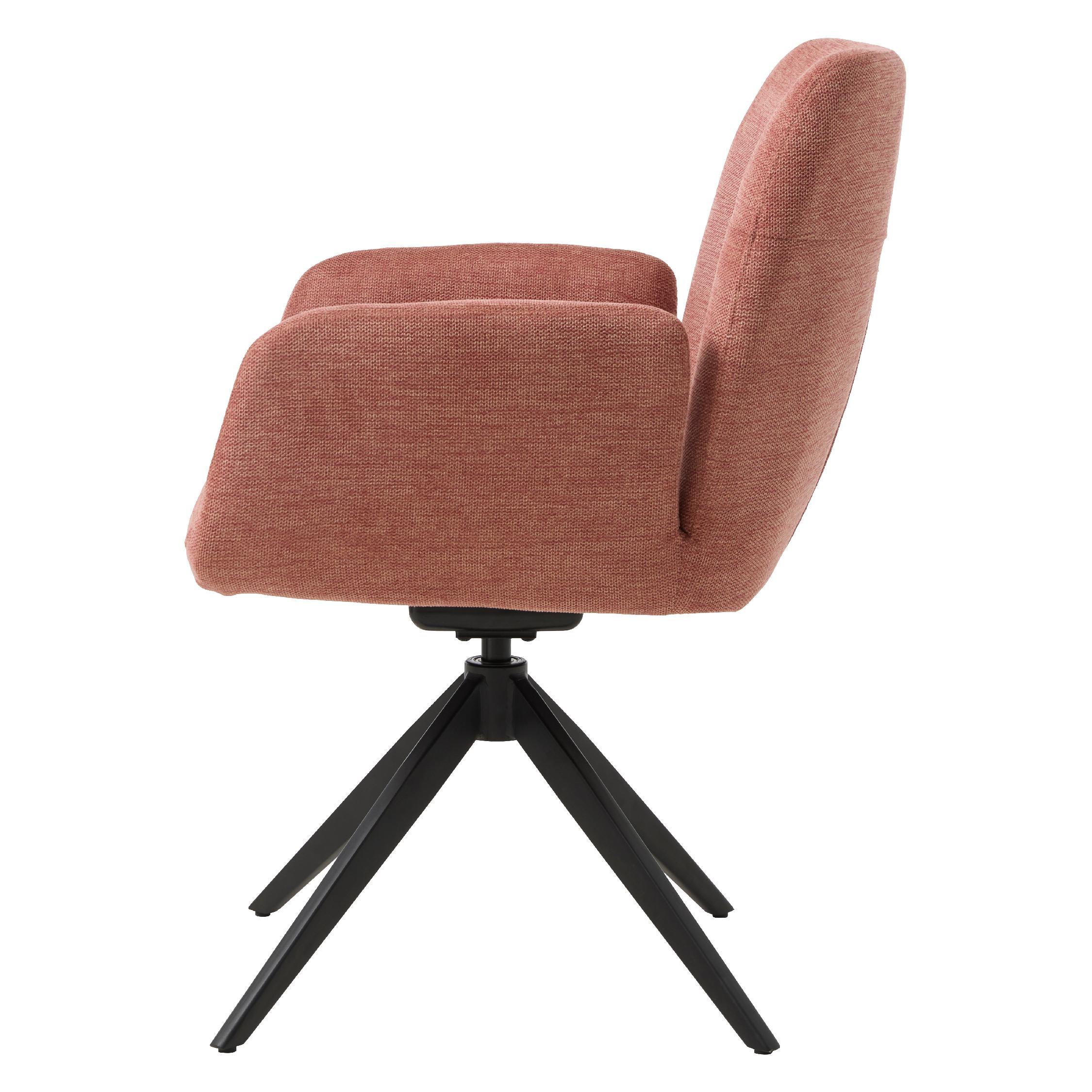 roze draaibare eetkamerstoel Isa met armleuning afbeelding 3