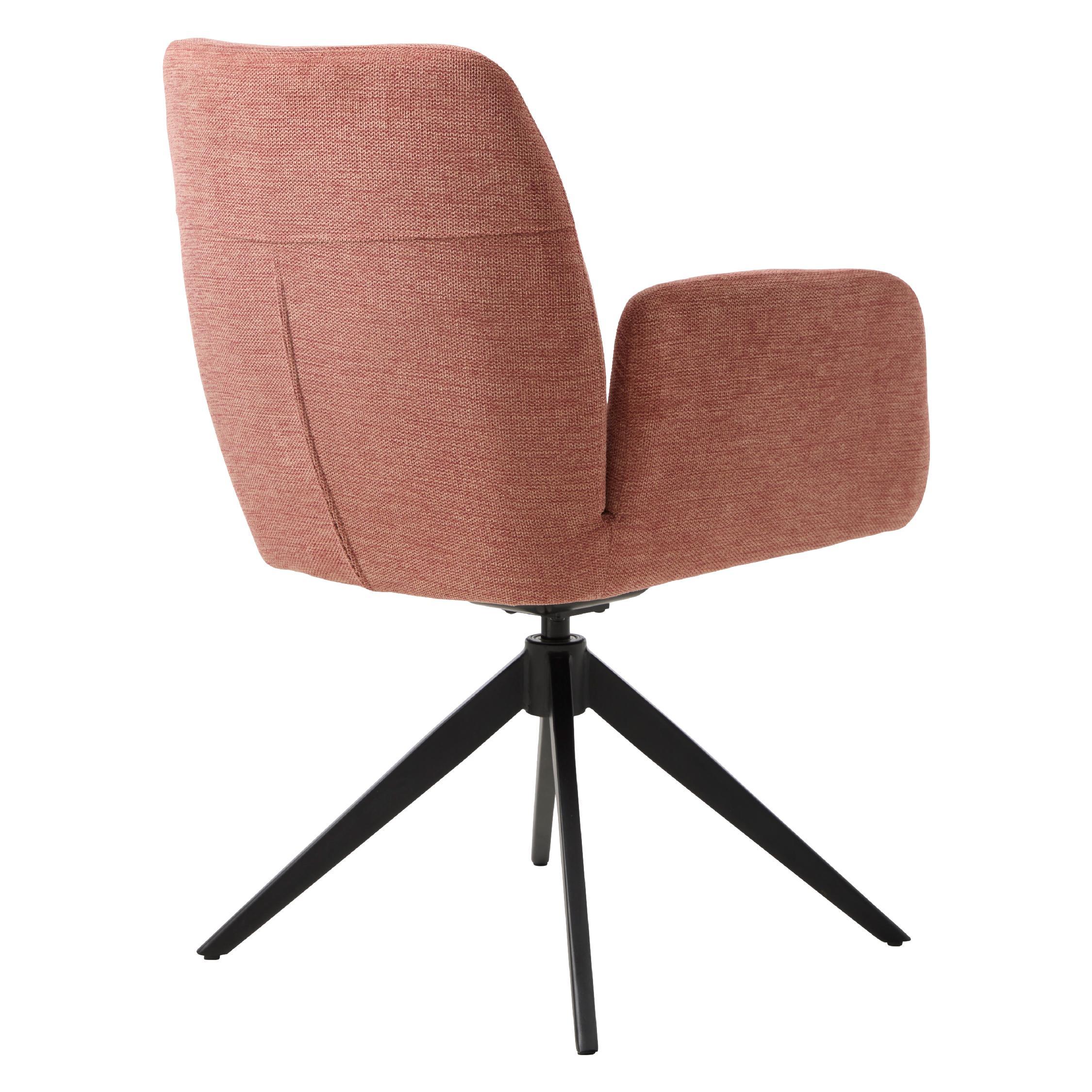 roze draaibare eetkamerstoel Isa met armleuning afbeelding 4