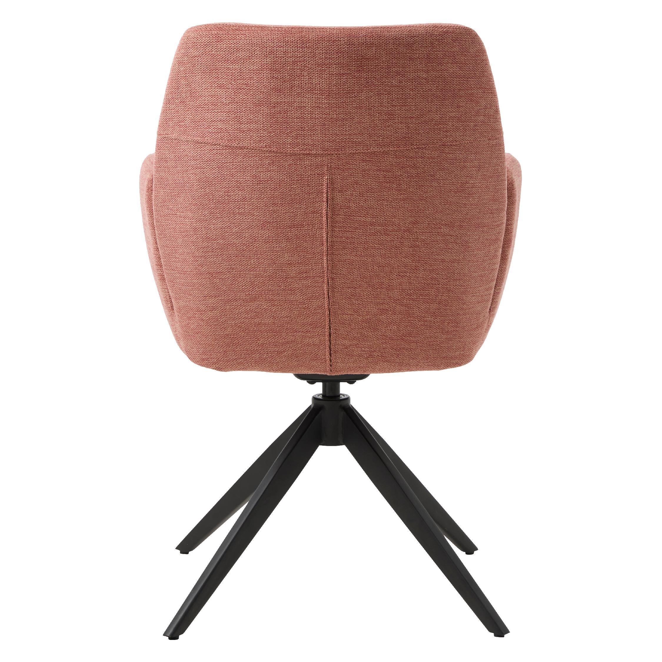 roze draaibare eetkamerstoel Isa met armleuning afbeelding 5