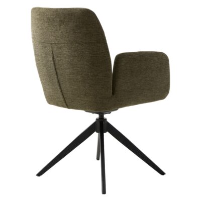 olijfgroene draaibare eetkamerstoel met armleuning Isa afbeelding 4