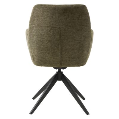 olijfgroene draaibare eetkamerstoel met armleuning Isa afbeelding 5