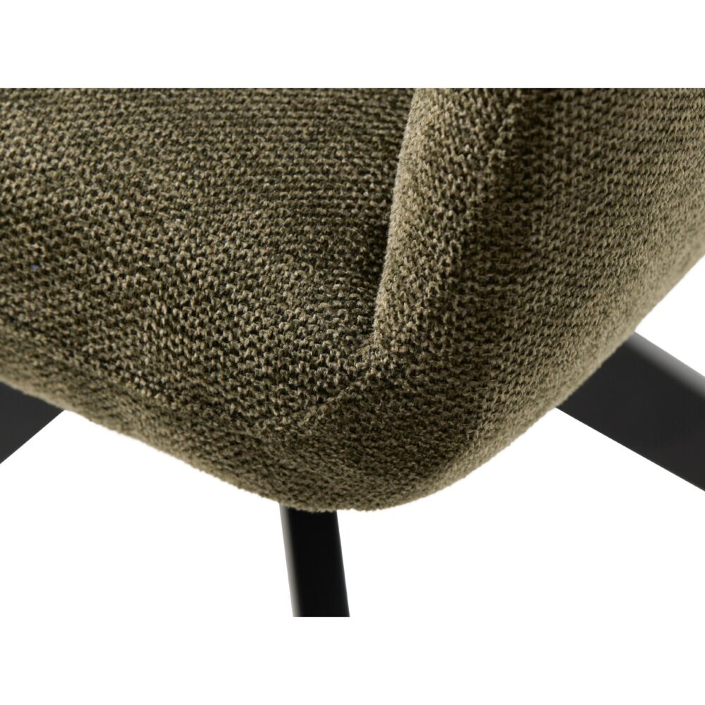 olijfgroene draaibare eetkamerstoel met armleuning Isa afbeelding 8