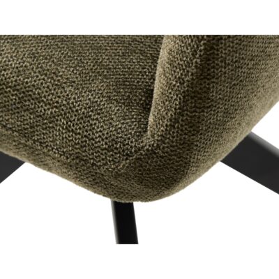 olijfgroene draaibare eetkamerstoel met armleuning Isa afbeelding 8