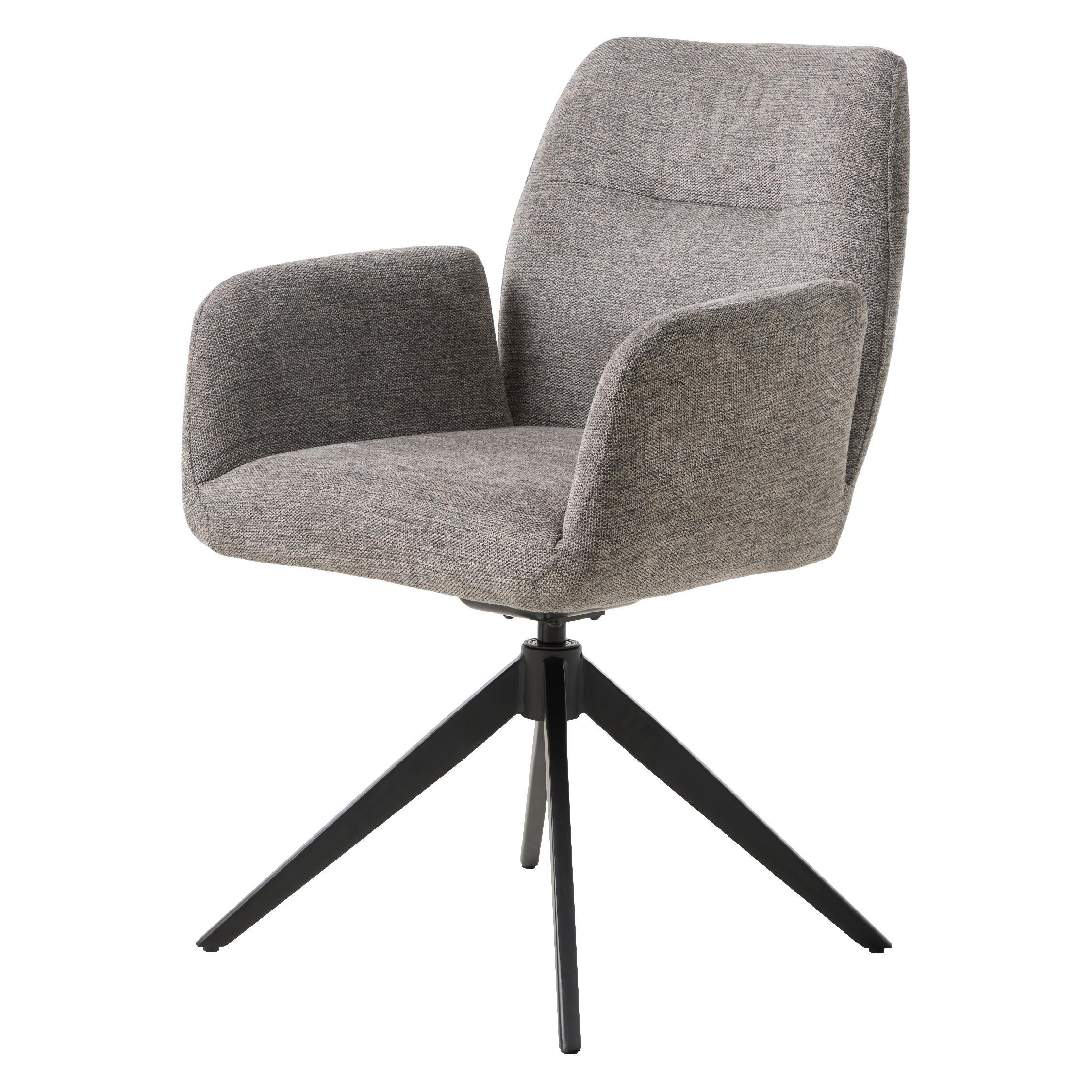 grijze draaibare eetkamerstoel met armleuning Isa afbeelding 1