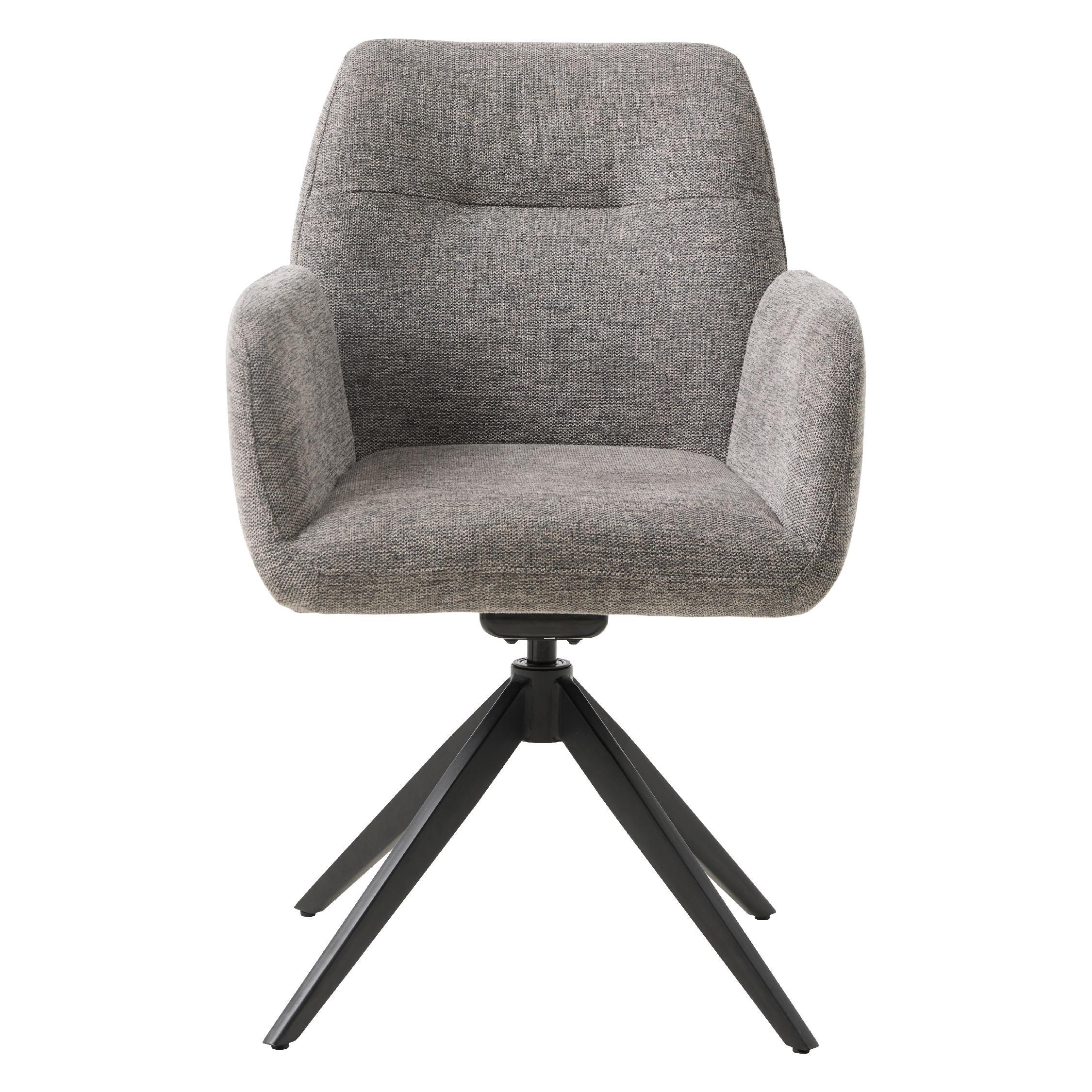 grijze draaibare eetkamerstoel met armleuning Isa afbeelding 2