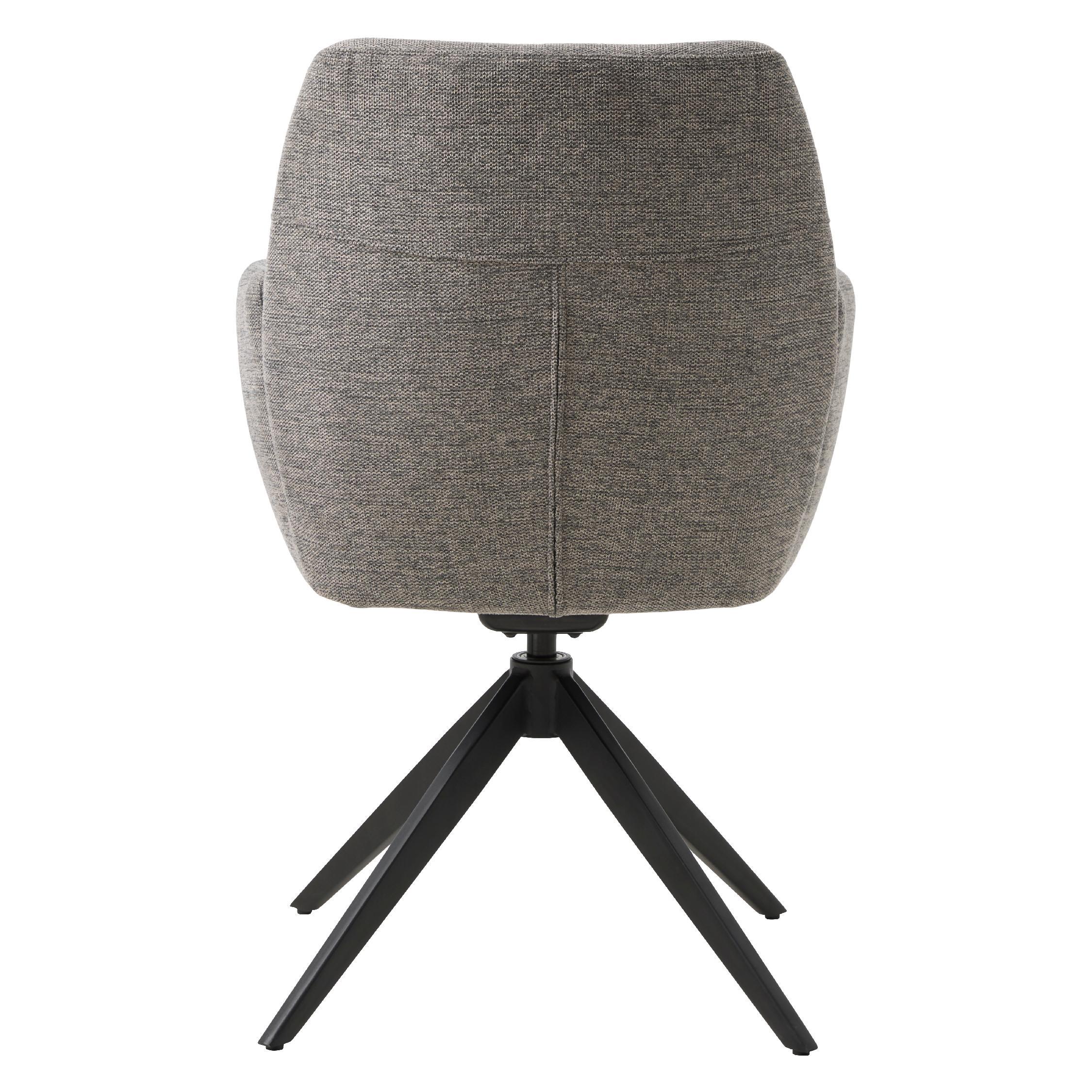 grijze draaibare eetkamerstoel met armleuning Isa afbeelding 5