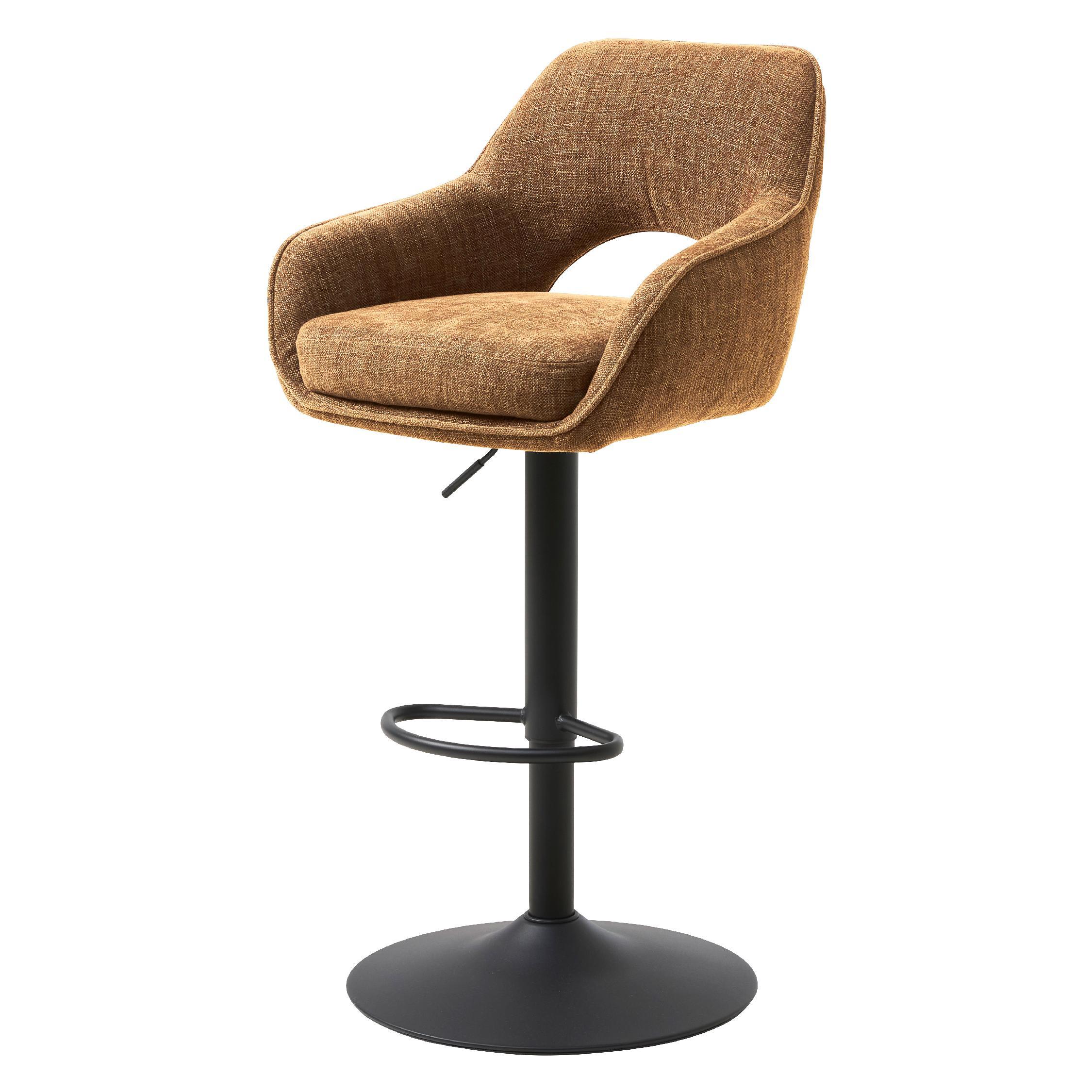 verstelbare barkrukken Kavo chenille roest afbeelding 1