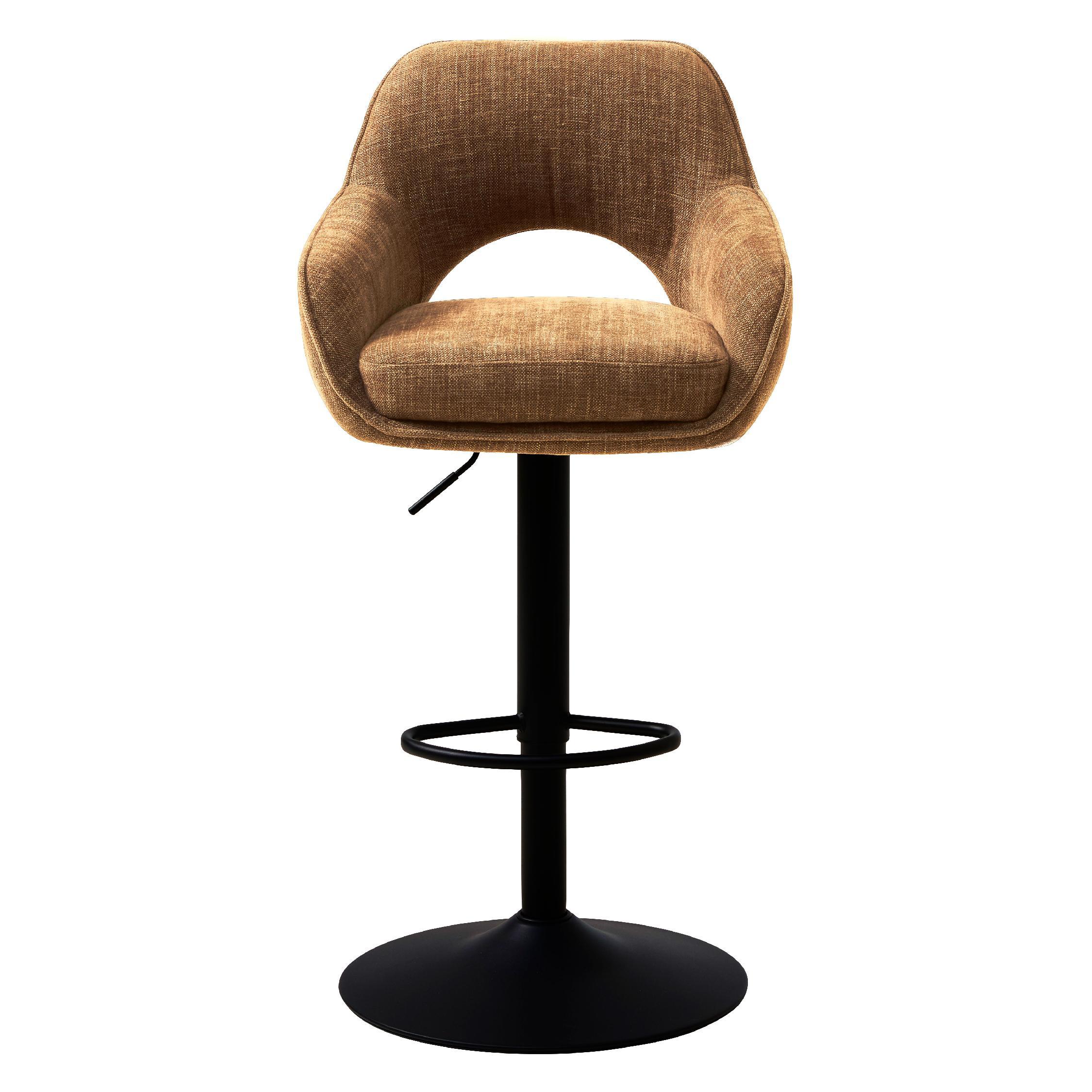 verstelbare barkrukken Kavo chenille roest afbeelding 2