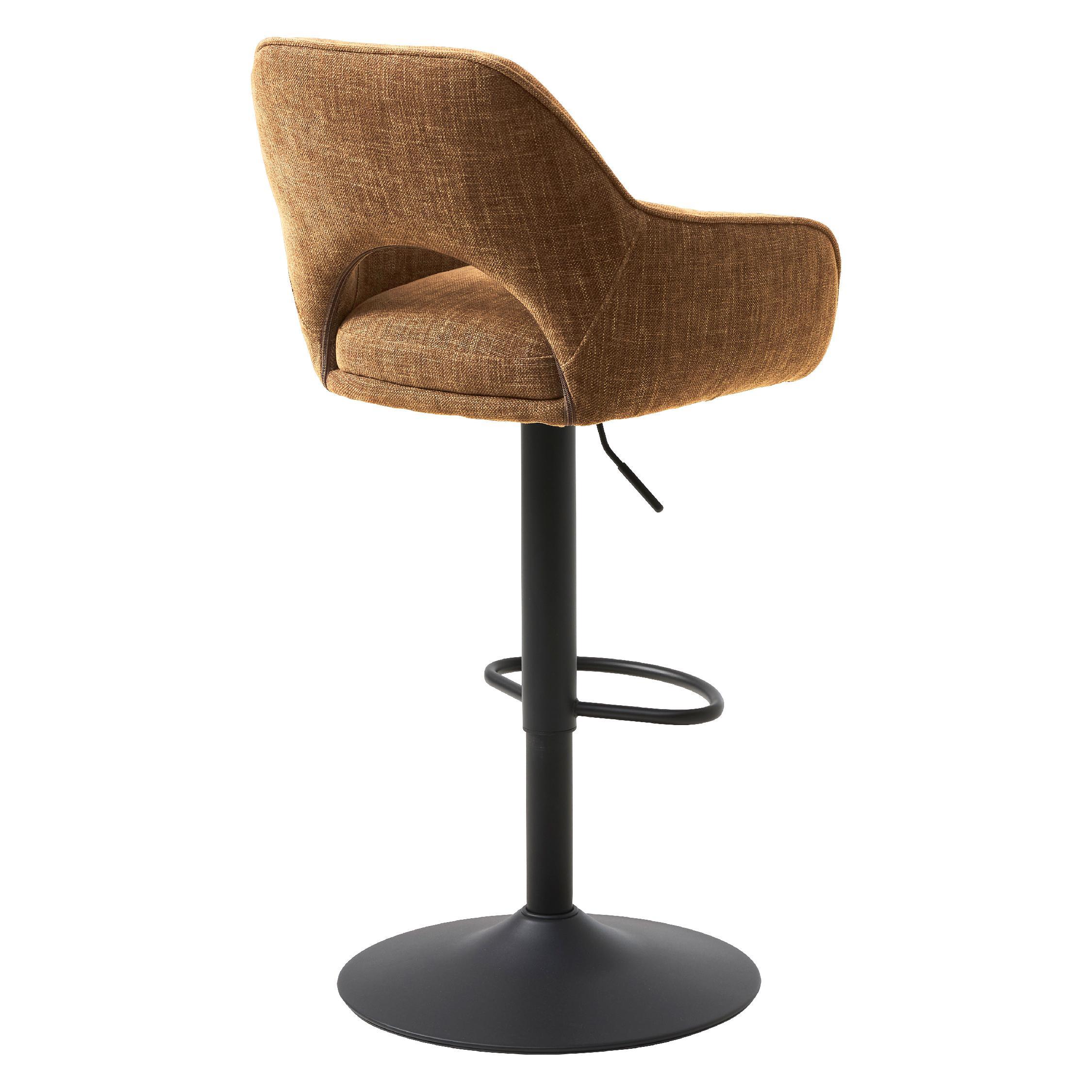 verstelbare barkrukken Kavo chenille roest afbeelding 4