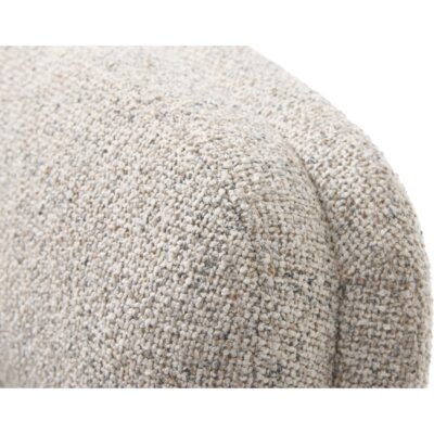 bouclé relaxfauteuil met hocker offwhite afbeelding 5