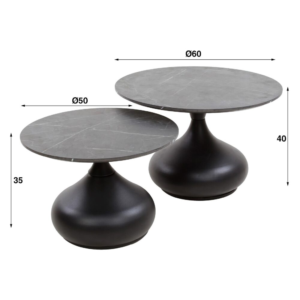 Jorin organische salontafel set van 2 afbeelding 2