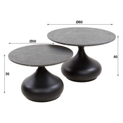 Jorin organische salontafel set van 2 afbeelding 2